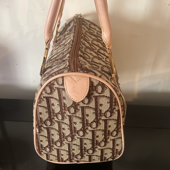 Vintage CHRISTIAN DIOR Tan/Brown Trotter Mini Boston Bag-RARE - Picture 13 of 15